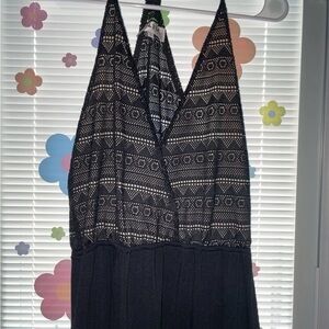 Black and Cream maxi Halter Dress song bird brand